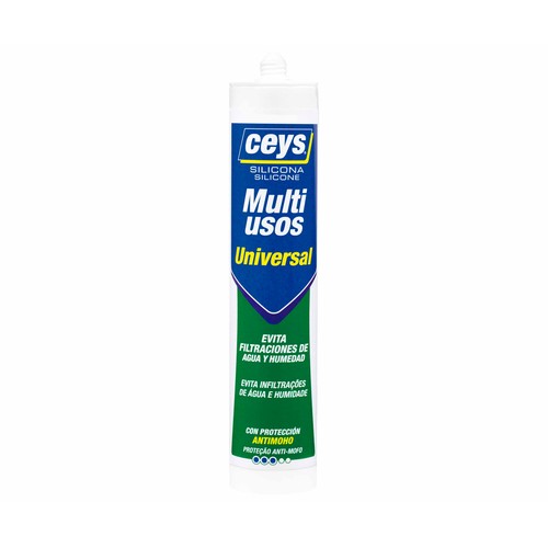 Silicona universal multiusos, blanco, CEYS, 280ml.