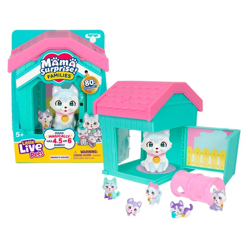 FIguras de mascostas con casa, mama surpries families, surtido de modelos, LITTLE LIVE PETS.