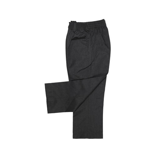 Pantalón de uniforme premium con cintura elástica gris, talla 4.