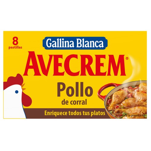 AVECREM Caldo de pollo 8 pastillas 80 g.