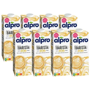 ALPRO Barista Bebida de avena 100% vegetal, especial para café 8 x 1 l.