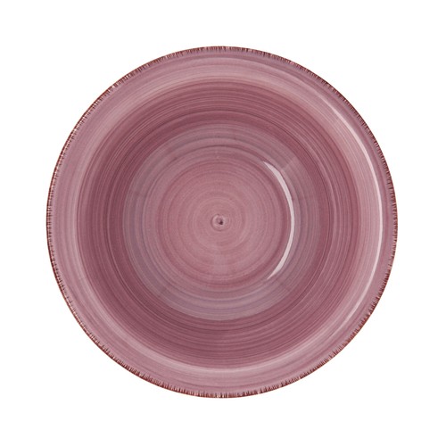 Bol de gres de 18cm. diseño en color rosa con espirales, Peoni Vita, QUID.
