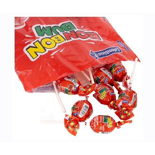 COLOMBINA BON BON BUM Catamelo con palo sabor a fresa bolsa 408 g.