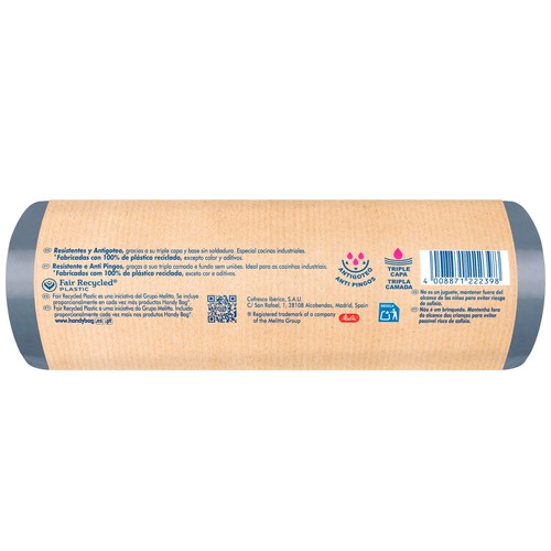 HANDY BAG Bolsa de basura hostelería 100% plástico reciclado 8B 129L