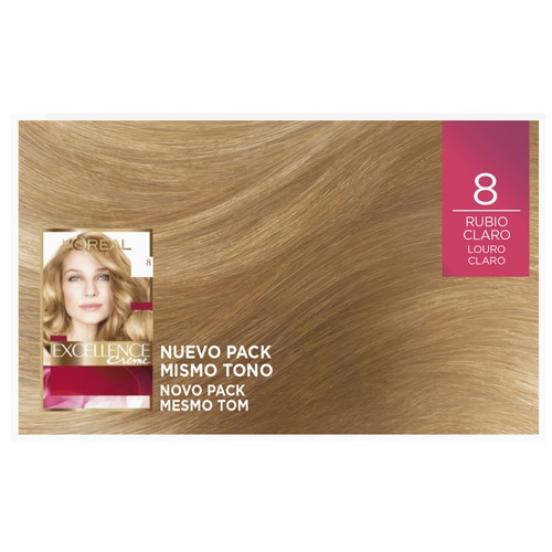 L´ORÉAL PARIS Excellence creme Tinte de pelo permanente tono 8 Rubio claro.