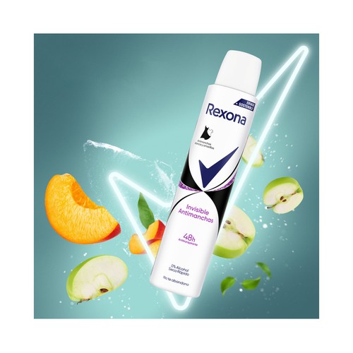 REXONA Invisible B&W Desodorante en spray para mujer antitranspirante hasta 48 horas 2 x 200 ml.