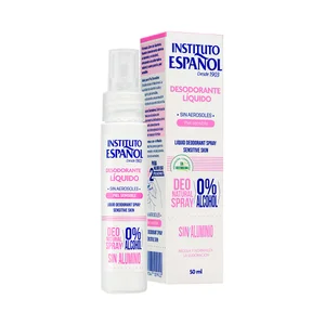 INSTITUTO ESPAÑOL Desodorante líquido en spray sin alcohol ni aluminio, para pieles sensibles 50 ml.