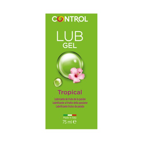 CONTROL Tropical Gel lubricante con aroma a fruta de la pasión 75 ml.