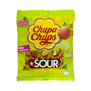 Imagen de CHUPA CHUPS Caramelos con palo Sour 120 gr.