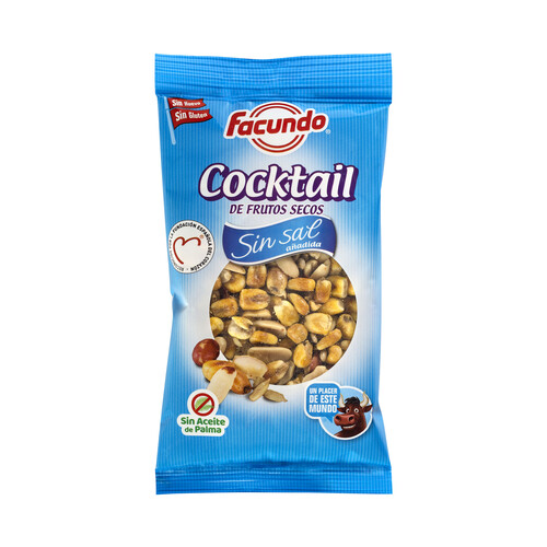 FACUNDO Cocktail de frutos secos sin sal añadida FACUNDO bolsa de 150 g.