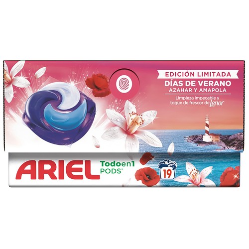 ARIEL Detergente cápsulas días de verano - 19 uds.