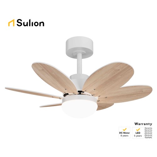 Ventilador de techo SULION Rosi, motor DC, diámetro 75cm, mando a distancia.