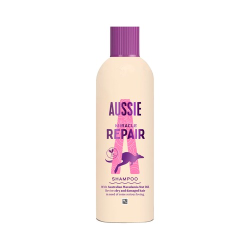 AUSSIE Miracle repair Champú reparador para cabellos secos y dañados 300 ml.