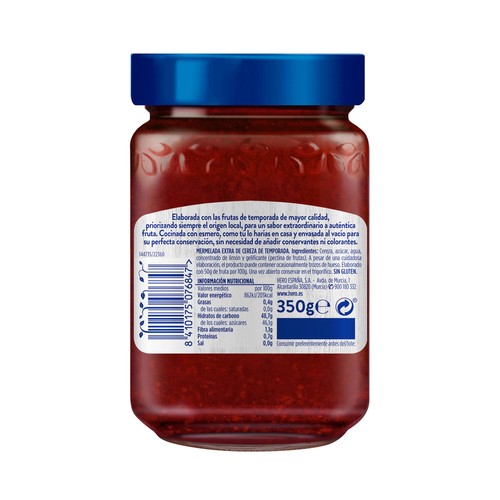 HERO Mermelada cerezas de temporada de España 350 g.