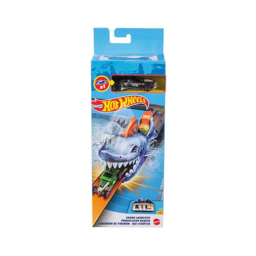 HOT WHEELS City Lanzador Némesis para coches de juguete, incluye 1 vehículo die-cast (MATTEL GVF41)