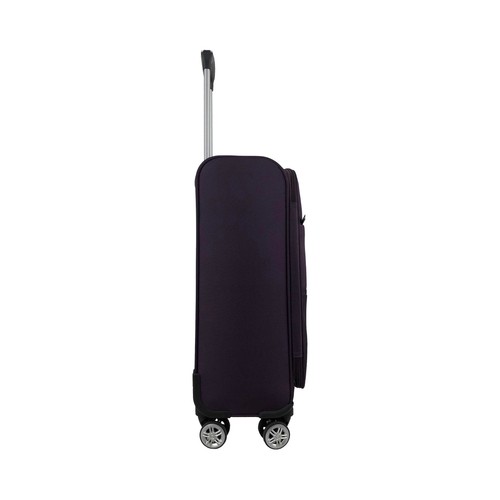 Maleta de cabina soft de 55 cm color morado y 8 ruedas, AIRPORT ALCAMPO.