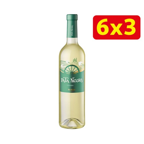PATA NEGRA  Vino blanco con D.O. Rueda botella 75 cl.