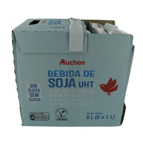 Bebida de soja sin azúcares añadidos ni gluten PRODUCTO ALCAMPO 6 x 1 l.