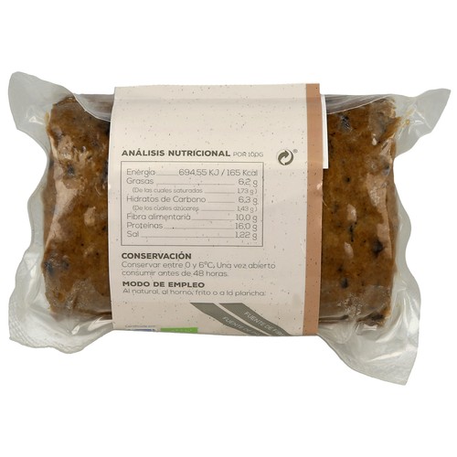 AHIMSA Burguer vegetal de tofu y champiñón ecológicos 750 g.
