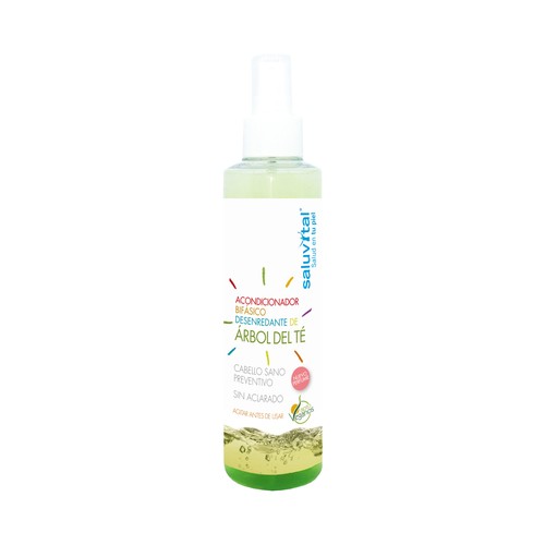 Acondicionador bifásico desenredante con extracto de árbol de te SALUVITAL 200 ml.