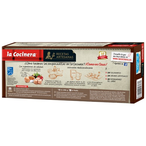 LA COCINERA Empanadillas de masa crujiente rellenas de atún 10 uds.
