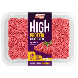 Imagen de EMCESA High protein Preparado carne picada (burger meat) mixta (vacuno-pollo) con alto contenido en proteínas 400 g. 