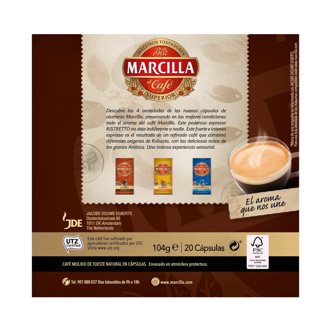 Café en cápsulas Ristretto I12, 20 uds.