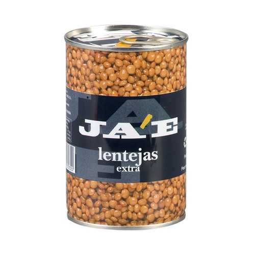 JAE Lentejas cocidas lata de 250 g.
