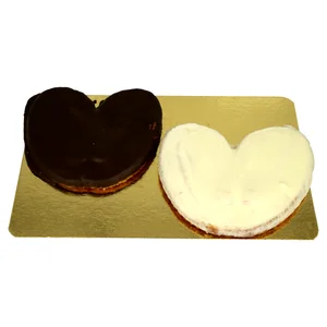 Palmeras recubierta de chocolate (1) y chocolate blanco (1).