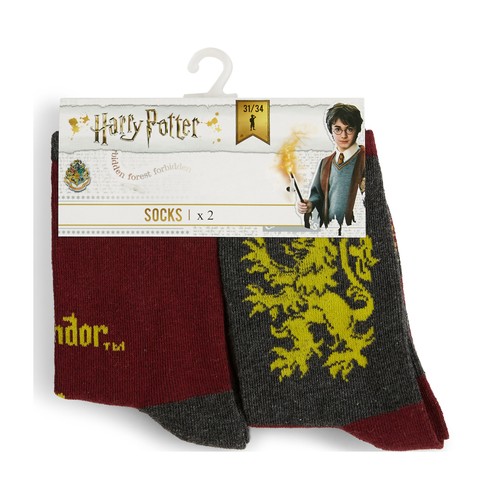 Lote de 2 pares de calcetines para niño HARRY POTTER, talla 27/30.