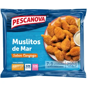 PESCANOVA Muslitos de mar rebozados sabor a cangrejo 250 g.