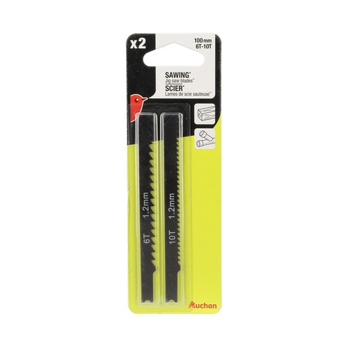 Pack 2 hojas sierra de madera y melamina 100mm 6T-10T , PRODUCTO ALCAMPO.