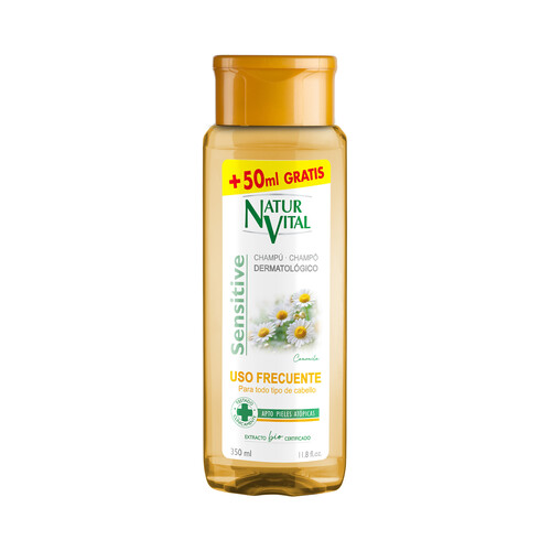 NATUR VITAL Champú de uso frecuente con camomila, para todo tipo de cabellos NATUR VITAL Sensitive 350 ml.