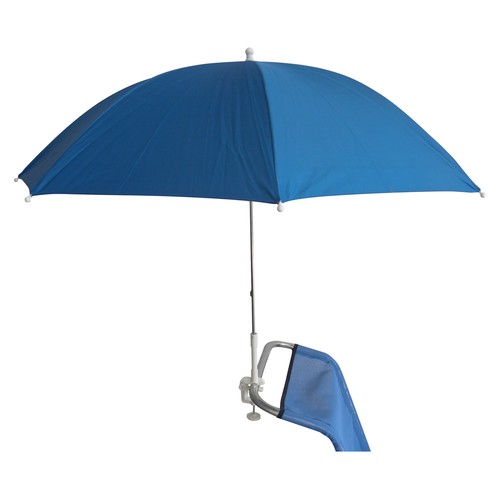 Sombrilla para silla de playa autoajustable color azul o verde, PINCHO.