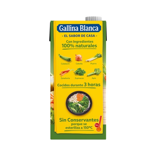 GALLINA BLANCA Caldo de verduras brik de 1 l.