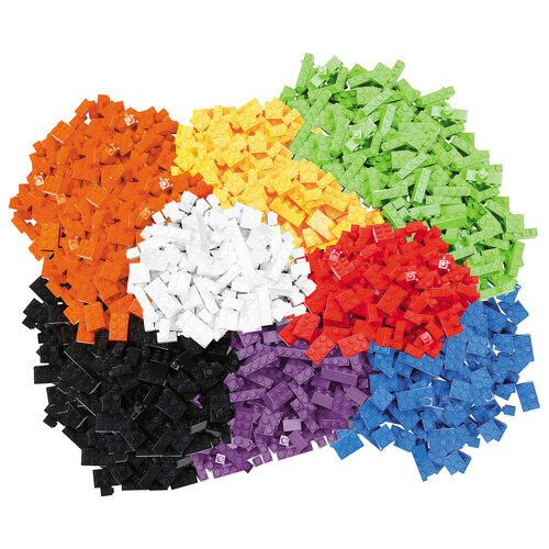 Set de 1000 piezas de construcciones encajables de colores, ONE TWO FUN ALCAMPO.