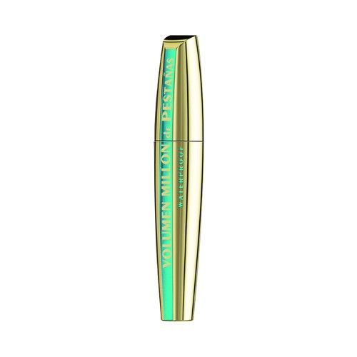 L"ORÉAL PARIS Volumen millón de pestañas waterproof Tono 001 Máscara de pestañas negra, resistente al agua.