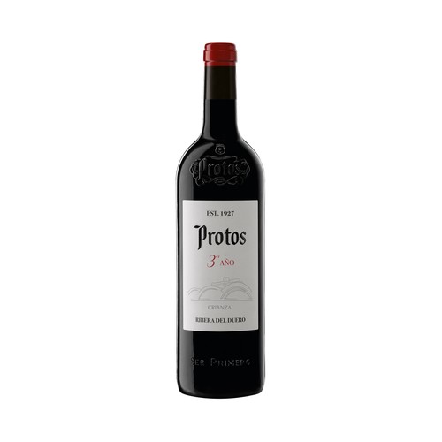 Vino tinto crianza con denominación de origen Ribera del Duero PROTOS botella de 75 cl.