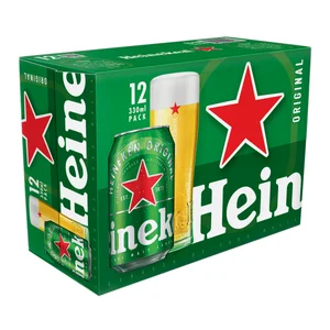 HEINEKEN Cervezas pack de 12 latas de 33 cl.