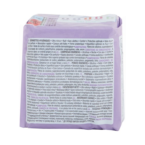 PRODUCTO ALCAMPO Compresas de noche ultrafinas y con alas PRODUCTO ALCAMPO 10 uds.