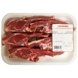 Chuletas de pierna, aguja, palo o riñonada de cordero