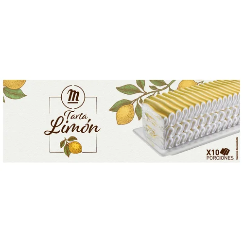Tarta con helado sabor a whisky y helado mantecado cubierta de yema 820 ml.