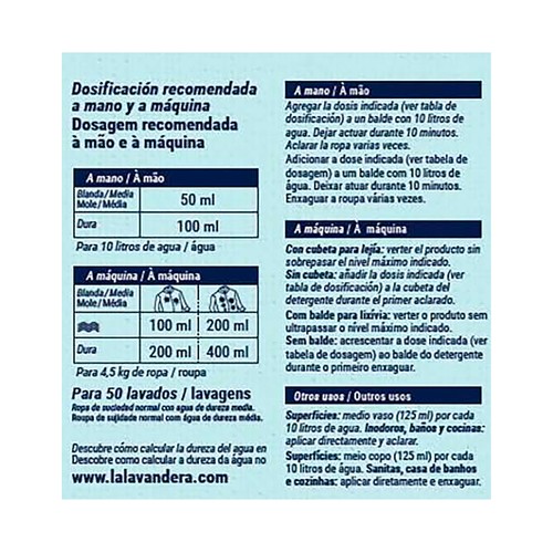 LA ANTIGUA LAVANDERA Lejía lavadora 5 l.