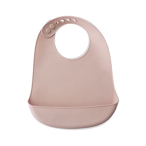 Babero de silicona, color rosa, INTERBABY.