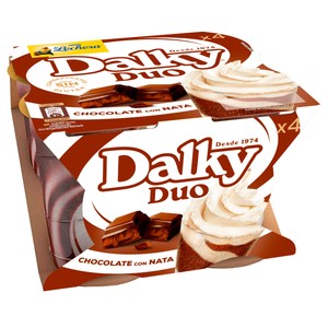 Imagen de LA LECHERA Copa de chocolate y nata de NESTLÉ LA LECHERA DALKY pack de 4 uds de 90 gr