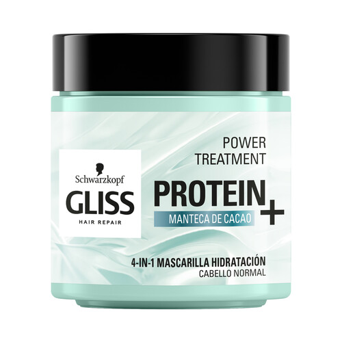 GLISS Mascarilla hidratante 4 en 1 para cabello normal GLISS Protein + de Schwarzopf 400 ml.