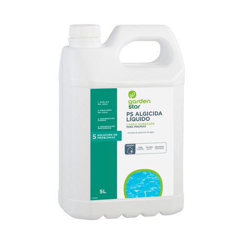 PS Algicida líquido 5l para piscinas. GARDEN STAR