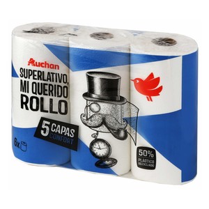 PRODUCTO ALCAMPO Papel higiénico confort 5 capas 6 rollos.