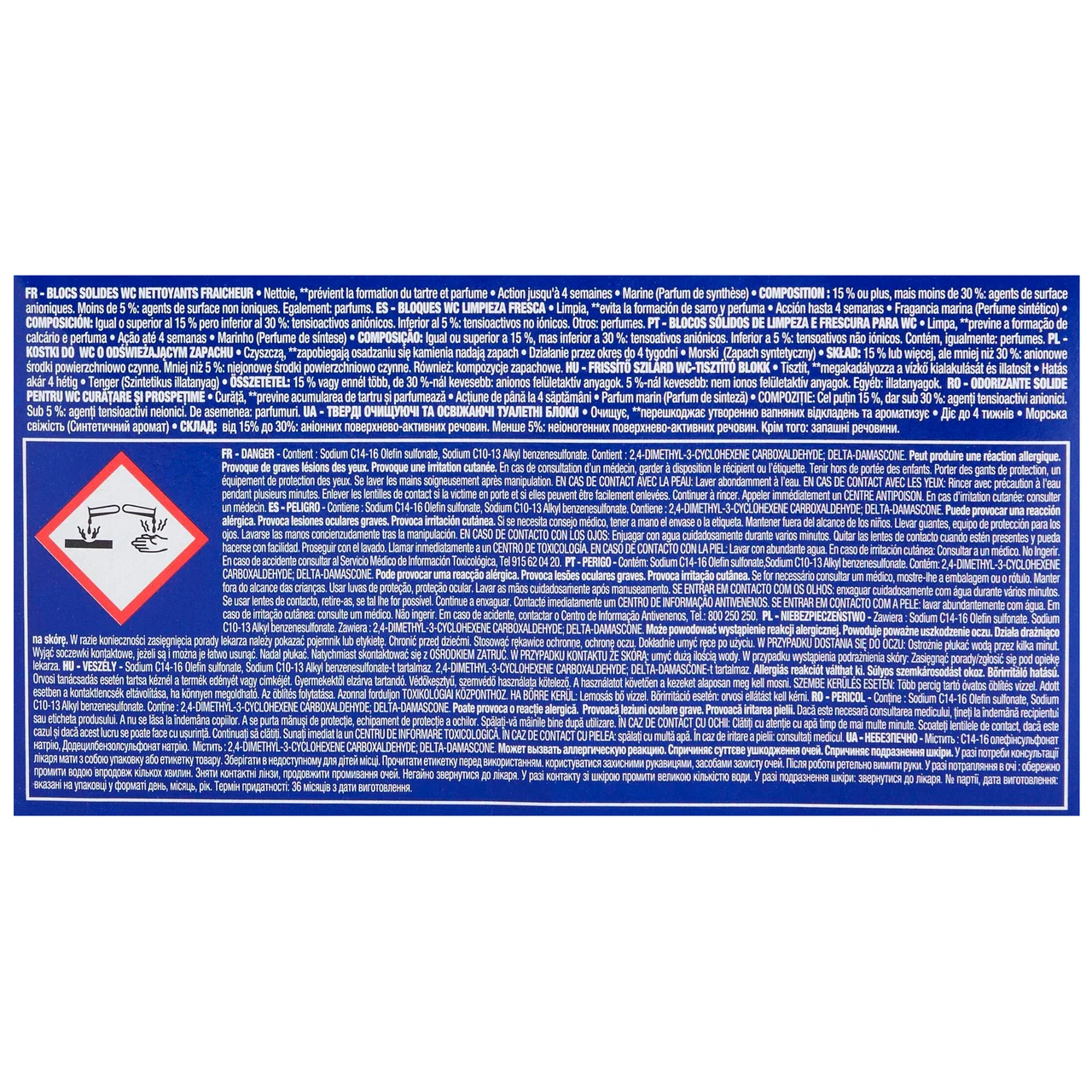 PRODUCTO ALCAMPO Pastillas WC fresco, sólidas, fragancia olor Marino PRODUCTO ALCAMPO 3 uds.