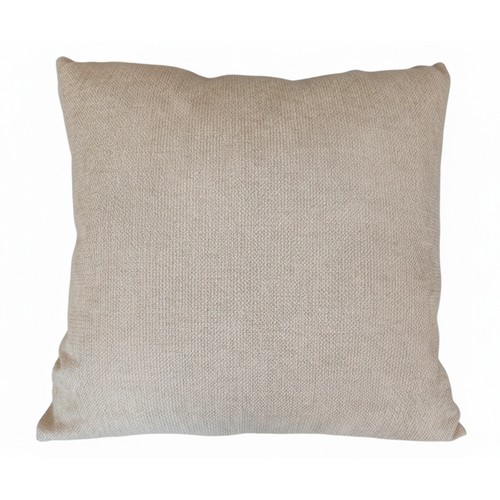 Cojín liso chenilla -60x60 cm-crema. MAUROTEX